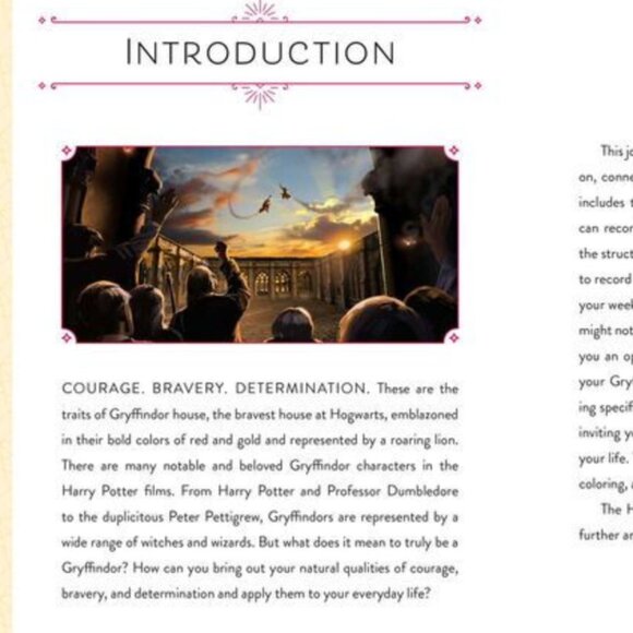 New Harry Potter Courage Guided Gryffindor Journal - Picture 2 of 8